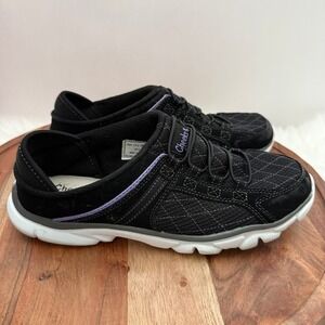 Tony Little Cheeks Fit Body Snuggle Foam Black Purple Walking Shoes Womens 9